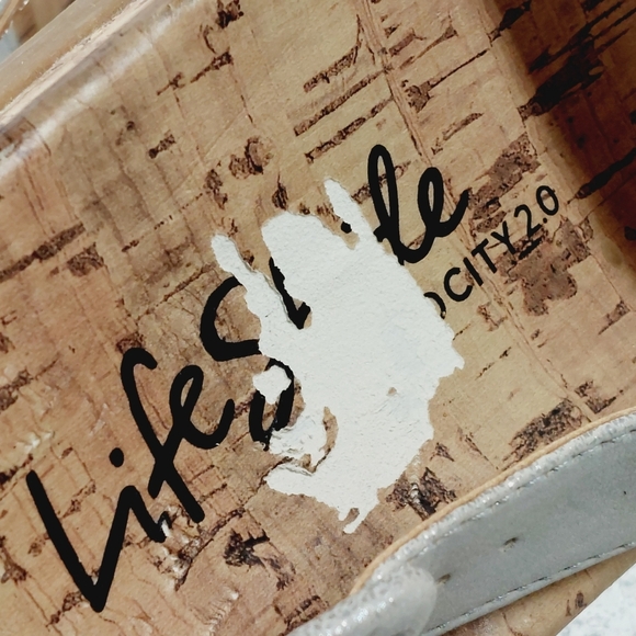 Life Stride Holiday Cork Silver Summer Sandal V341 - Picture 9 of 14